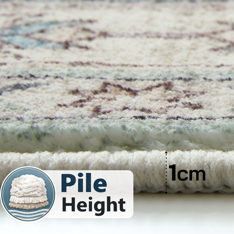 Oriental Machine Tufted Shag Area Rug, Rectangle 200 x 290 cm