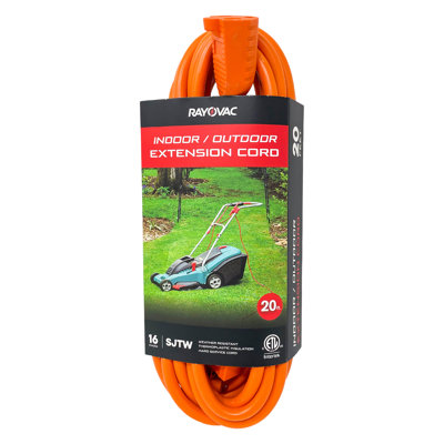 RAYOVAC® Indoor/Outdoor Extension Cord With SJTW Jacket, 20-Ft., Orange