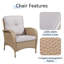 Chaise de patio avec coussins Gaetanino-776166936