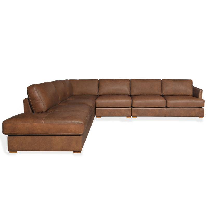 Gustav Leather Corner Sectional