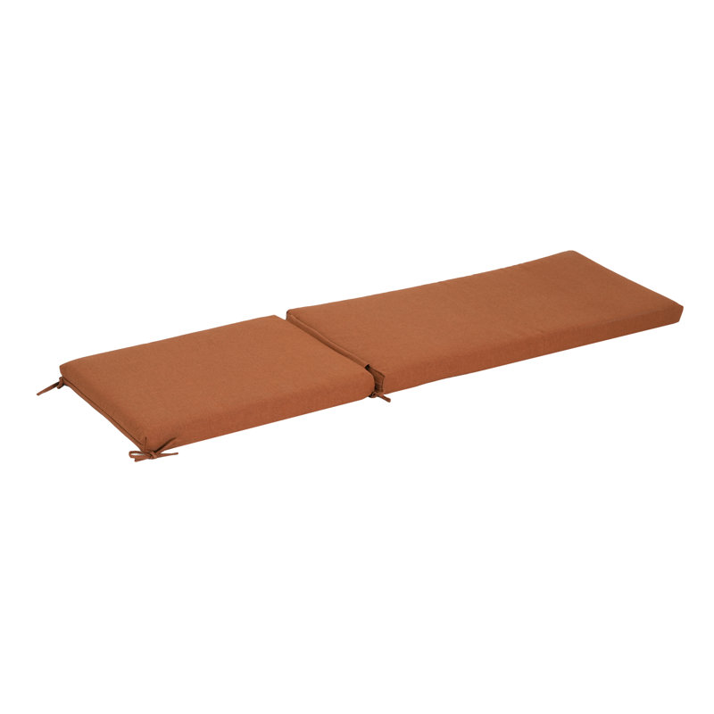 Noah Outdoor Chaise Lounge Cushion, Orange, Orange
