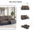 77" Dual Power Recliner Sofa - Wireless Charging, LED Lighting, USB Ports & Storage-875762265-875762264