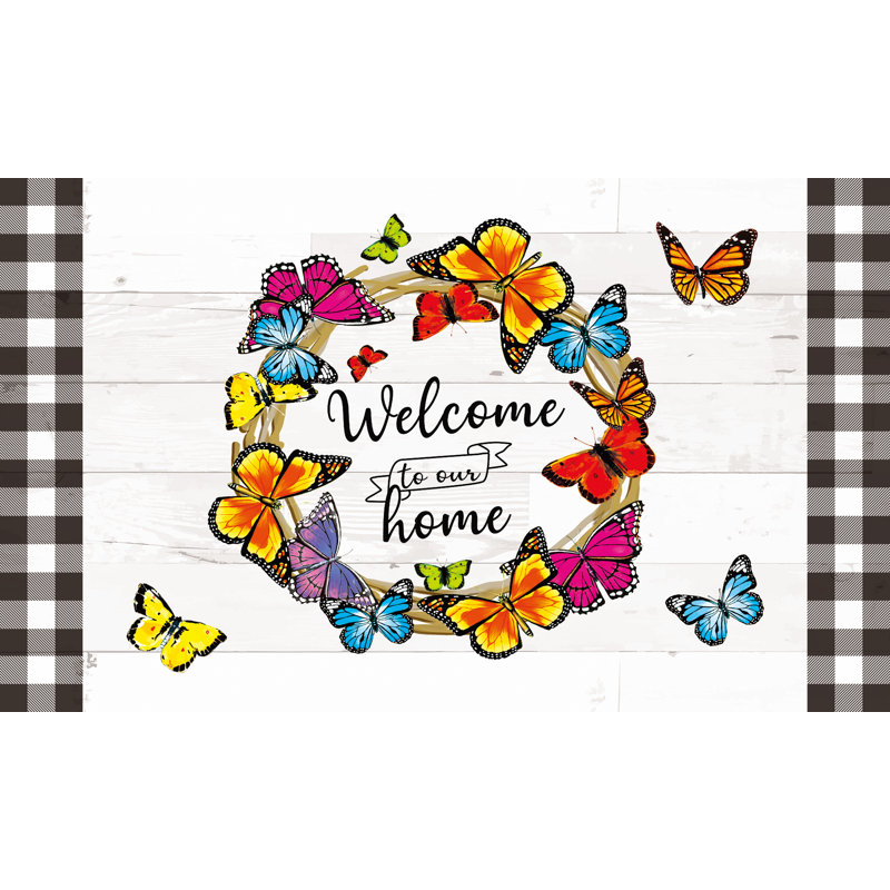 Tapis de bienvenue Butterfly Welcome Wreath Sassafras Estate