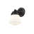 1 - Light Dimmable Matte Black Armed Sconce