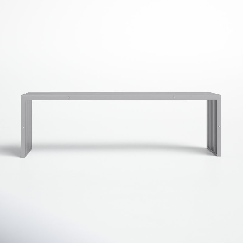 Jules Stainless Steel Bench, Silver