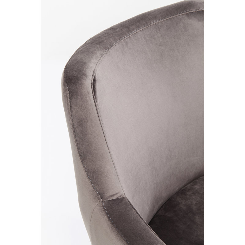 Chair with Armrest Mode Velvet, Grey