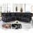 109" Faux Leather Reclining Sectional, One Console With Storage & Cup Holders-994739604