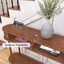 Console 47 po avec portes tambour pour couloir, salon, noyer-1816797911
