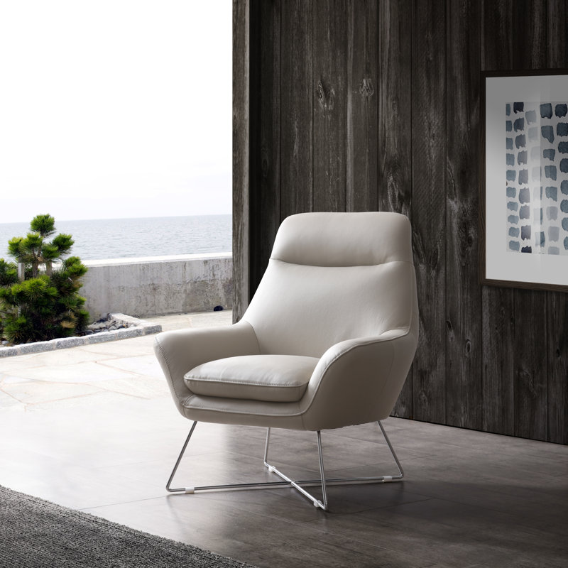 Abdulilah Upholstered Armchair, Light Gray