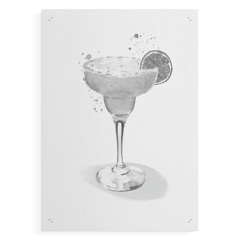 Vêtue d'une margarita blanche - reproduction de toile seulement - non encadrée, H 18 po x l 12 po