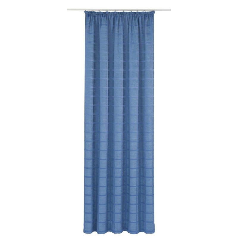 Shire Room Darkening Single Curtain Panel, 270 W x 245 D cm, Blue