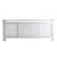 Armoire de radiateur, protecteur de radiateur décoratif réglable, fabrication en panneau de fibres à densité moyenne avec finition laquée à base d'eau, dissimulation de sécurité extensible pour plinthe et chauffage électrique, chauffage domestique-133344187