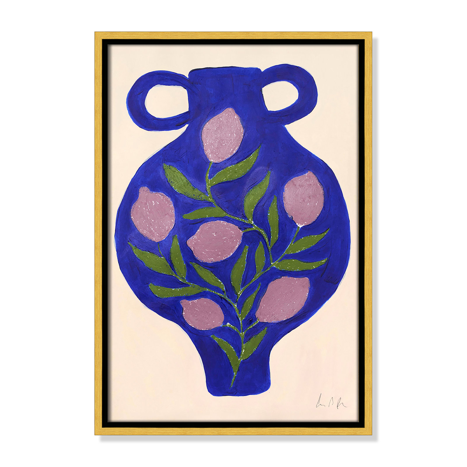 Vase No. 03 Print by Camilla Bergqvist, 19.5" H x 13.5" W, Gold