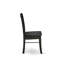Ensemble de salle à manger 5 pièces moderne comprenant une table ronde en bois et 4 chaises de salle à manger avec dossier à lattes - finition noire-825157000-825157001-899820314