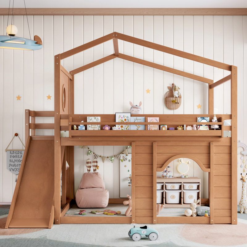 Lits doubles multifonctionnels avec rangement, loft en bois aggloméré pour la maison