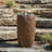 Cylinder Polystone LED Outdoor Bubble Fountain - Brown-263120785