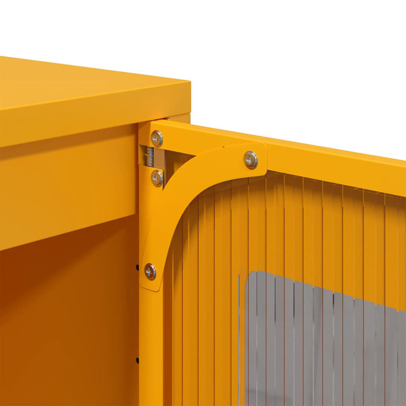 Sideboard 100.5X39x107 Cm Cold-Rolled Steel, Mustard Yellow