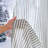 Grommet Linen Semi-Sheer Striped Curtains-517036136-517036148