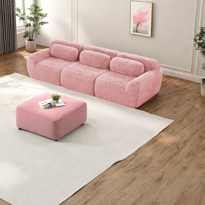 Canapé de cinéma maison modulaire ergonomique, moelleux de qualité supérieure, rose