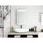 Miroir à pharmacie mural rectangulaire en argent, miroir de maquillage à DEL 3 couleurs, 2 tablettes amovibles en verre trempé pour le rangement des articles de toilette-815332304-815332308