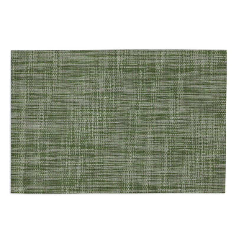Ensemble de napperons en tweed ivoire 6 pièces Ivanna, Vert