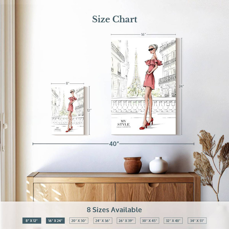 Shuttleworth Paris Fashion, H 12 po x l 8 po