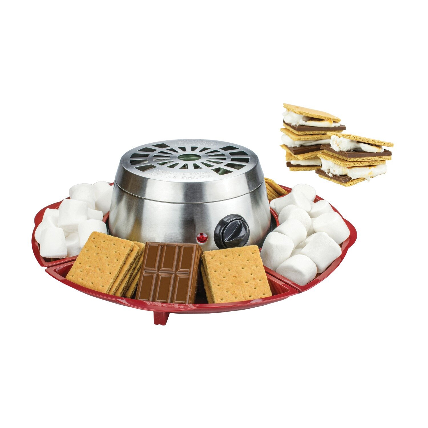 Brentwood Quesadilla Maker, 6 x 14 x 14, Red