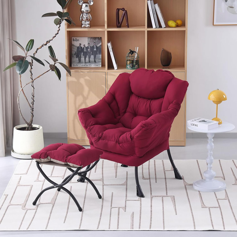 Fauteuil moderne avec repose-pieds Modern, Bourgogne