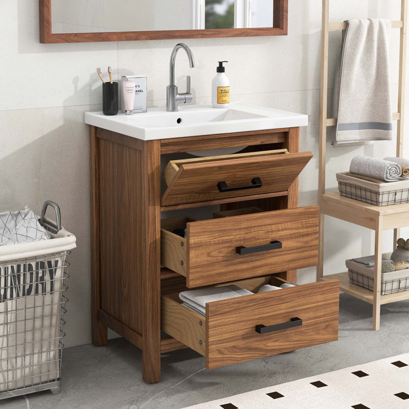 Meuble-lavabo 24 po avec lavabo en céramique