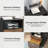 Mobile File Cabinet with Lock Drawers Rolling Printer Stand Open Shelf Storage Unit
