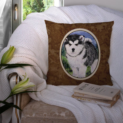 Alaskan Malamute Outdoor Reversible Throw Pillow