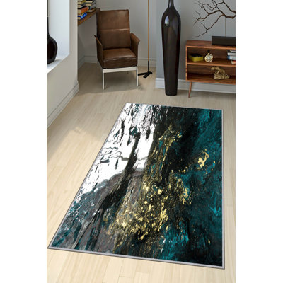Gerson Flatweave Green/Gold/Beige Rug