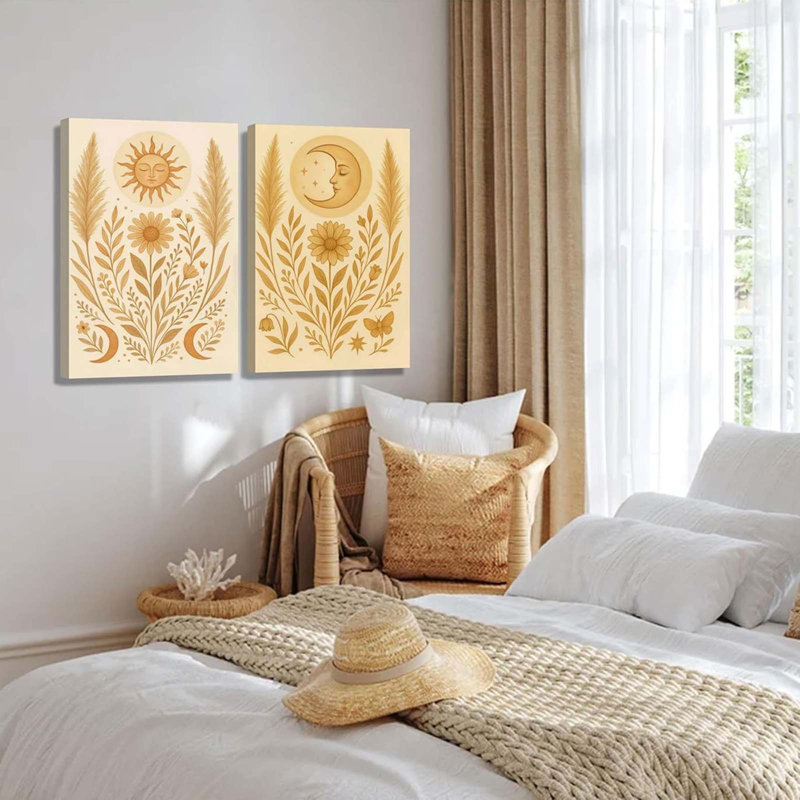 2 Piece Wrapped Canvas Print, 60 cm H x 40 cm W
