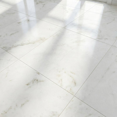 Daphne White Polished 12x12 Marble Tile