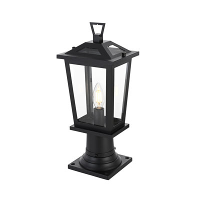 Lampadaire d'extérieur noir 7 pouces Jamila