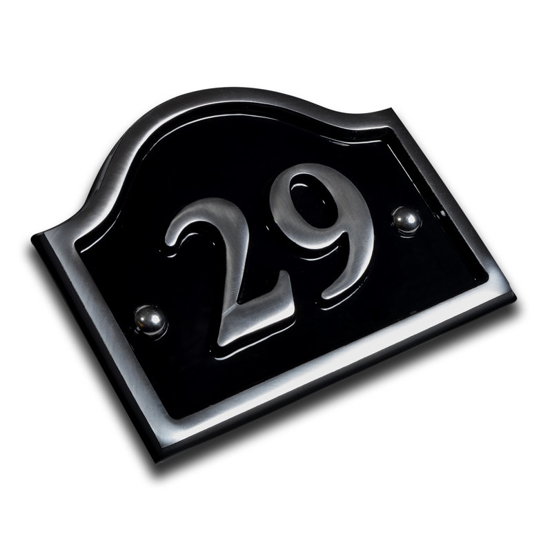 Jaclynn 11.5cm H Reflective Metal House Number, 29