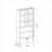 Stylish White Bookshelf, 100% Melamine Coated Particle Board, Thickness: 0.7 inches | Modern Design for Home or Office, Durable Storage Solution, Elegant and Functional-487773005