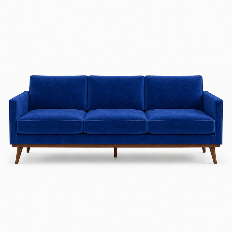 Shiny Solid Velvet | Gian Fabric, Indigo