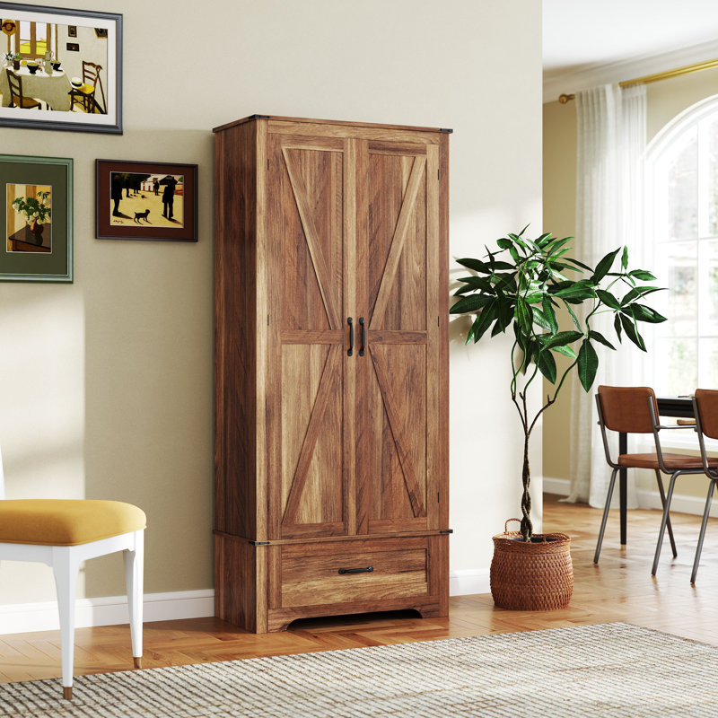 Armoire de cuisine Farmhouse, brun, bois