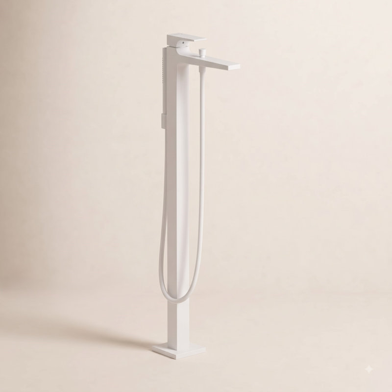 Garniture de robinet de baignoire autoportante avec poignée levier Metropol et ensemble de garniture de douche à main 1,75 GPM seulement