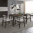 5-Piece Dining Set with Rubberwood Table & 4 Curved Back Chairs