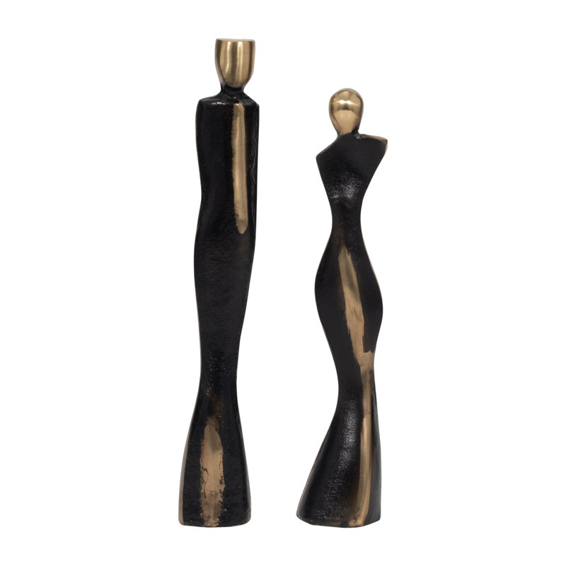 Ensemble de 2 statues de couple Torren 14/16 po Eliran, bronze