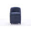 2 chaises de salle à manger modernes en chenille bleue avec roues universelles et chaises en bois, bleu, bras ergonomique rotatif à 360 °-1272260556