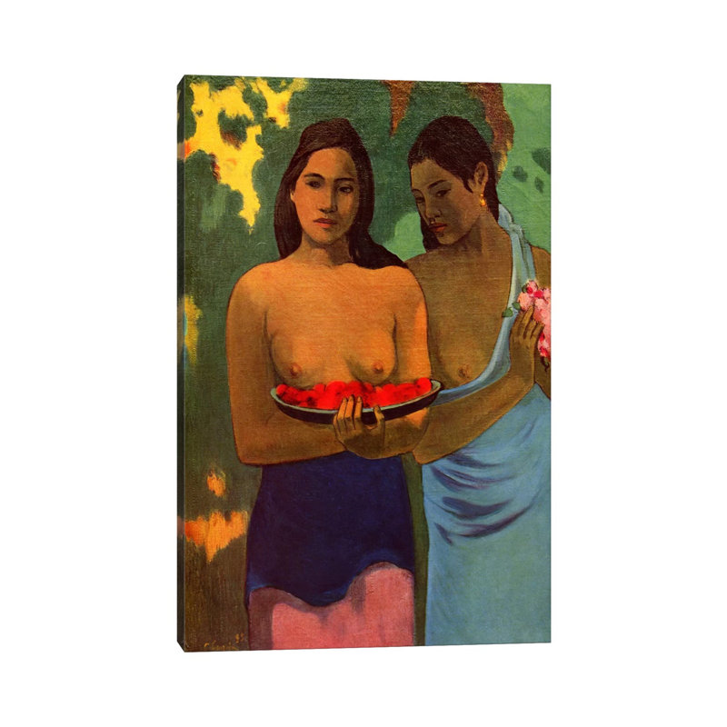 Deux Thaitiennes (Two Tahitian Women) by Paul Gauguin - Wrapped Canvas Gallery-Wrapped Canvas Giclée, 152.5 cm H x 101.5 cm W