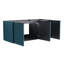Meuble-lavabo flottant 48 po Ambergrove avec portes ondulées et fabrication en contreplaqué durable-123836450