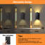 Luminaires muraux d'extérieur modernes, luminaires de véranda haut et bas pour patio, garage, extérieur - paquet de 2-114498671-128587318