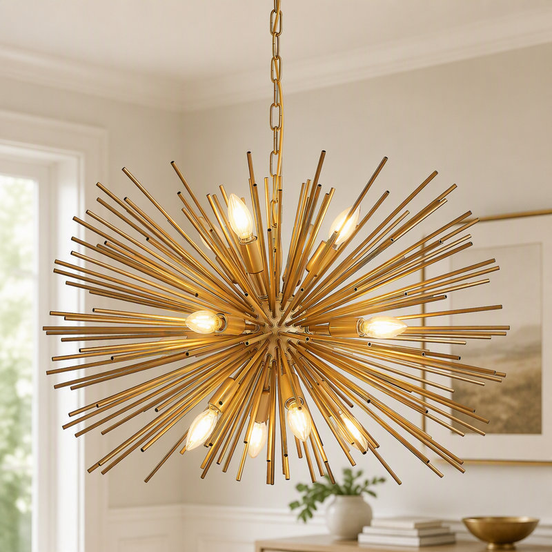 Lustre 29 lumières Mid-Century moderne 12 lumières
