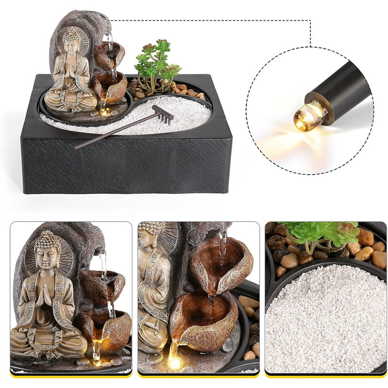 Fontaine d'eau - Petite cascade de table d'intérieur avec ...