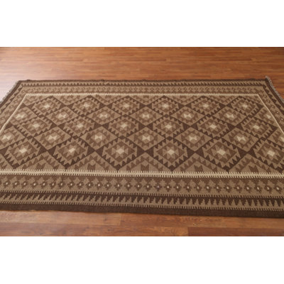 Tapis tribal brun Kilim 5 x 8