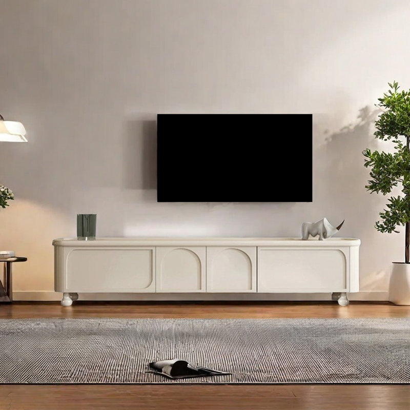 TV Stand with Pine Wood Drawers